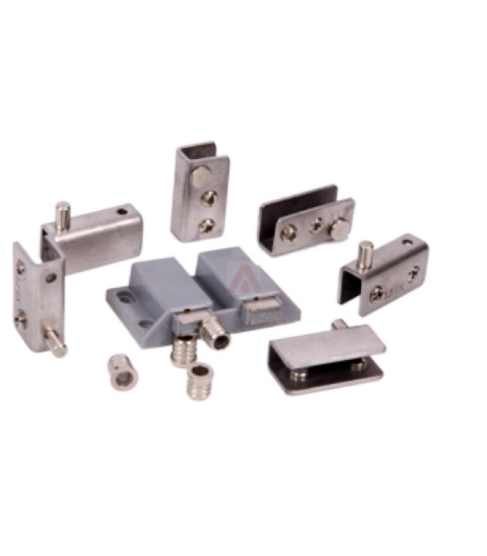 KIT BISAGRAS PARA PUERTAS DE VIDRIO DOBLE